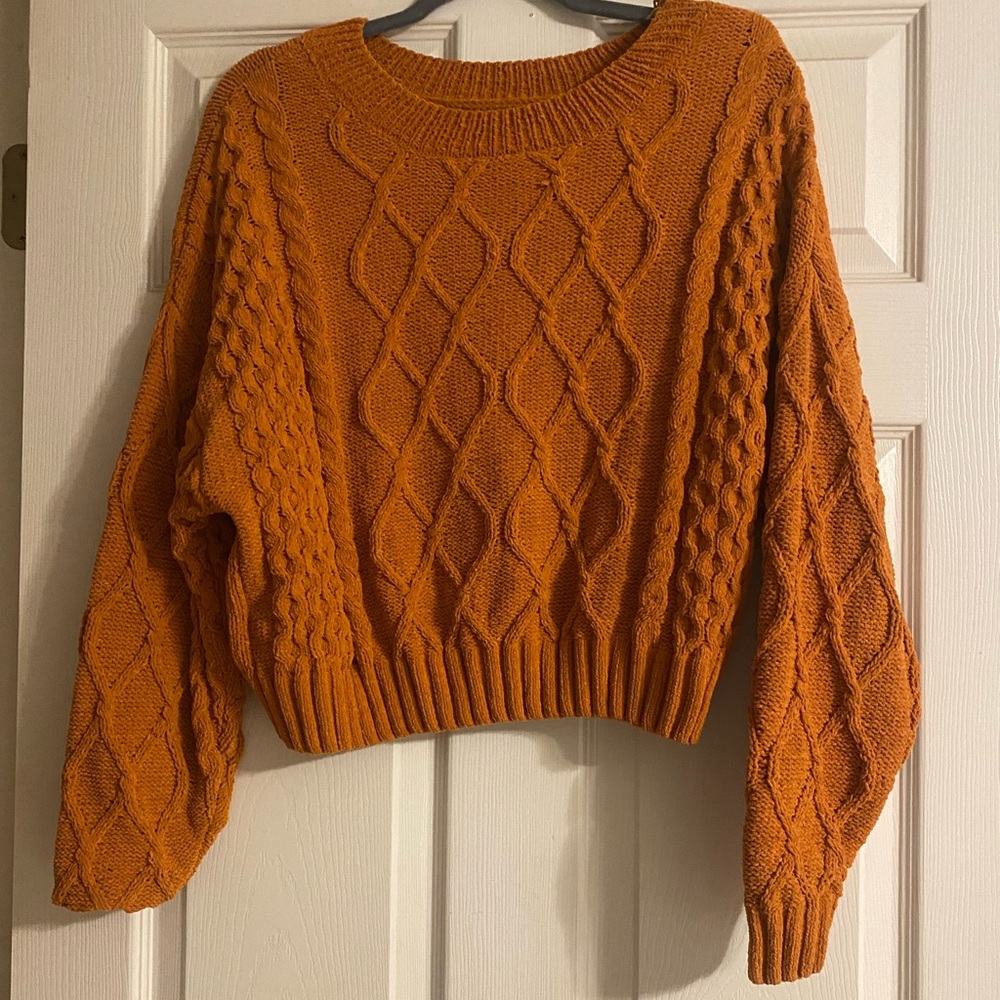 Orange Sweater with designs